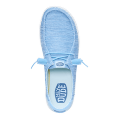 Hey Dude Ladies Wendy Stretch Sox Shoes In Blue