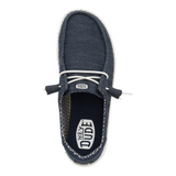 Hey Dude Womens Wendy Stretch Sox Slide On Shoes In Navy/White