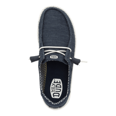 Hey Dude Womens Wendy Stretch Sox Shoes in Navy