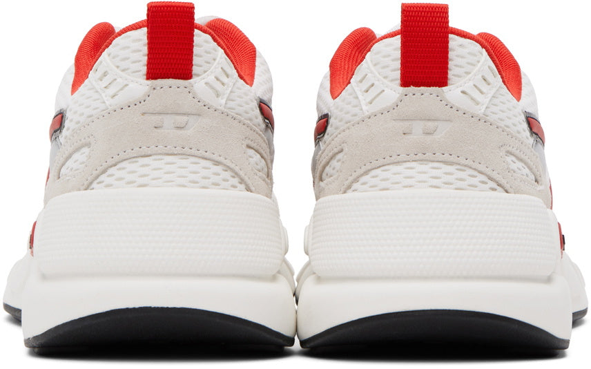 Diesel Mens Serendipity Sport Sneakers In White & Red