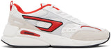 Diesel Mens Serendipity Sport Sneakers In White & Red