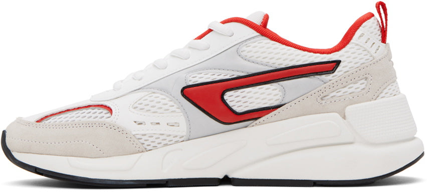 Diesel Mens Serendipity Sport Sneakers In White & Red
