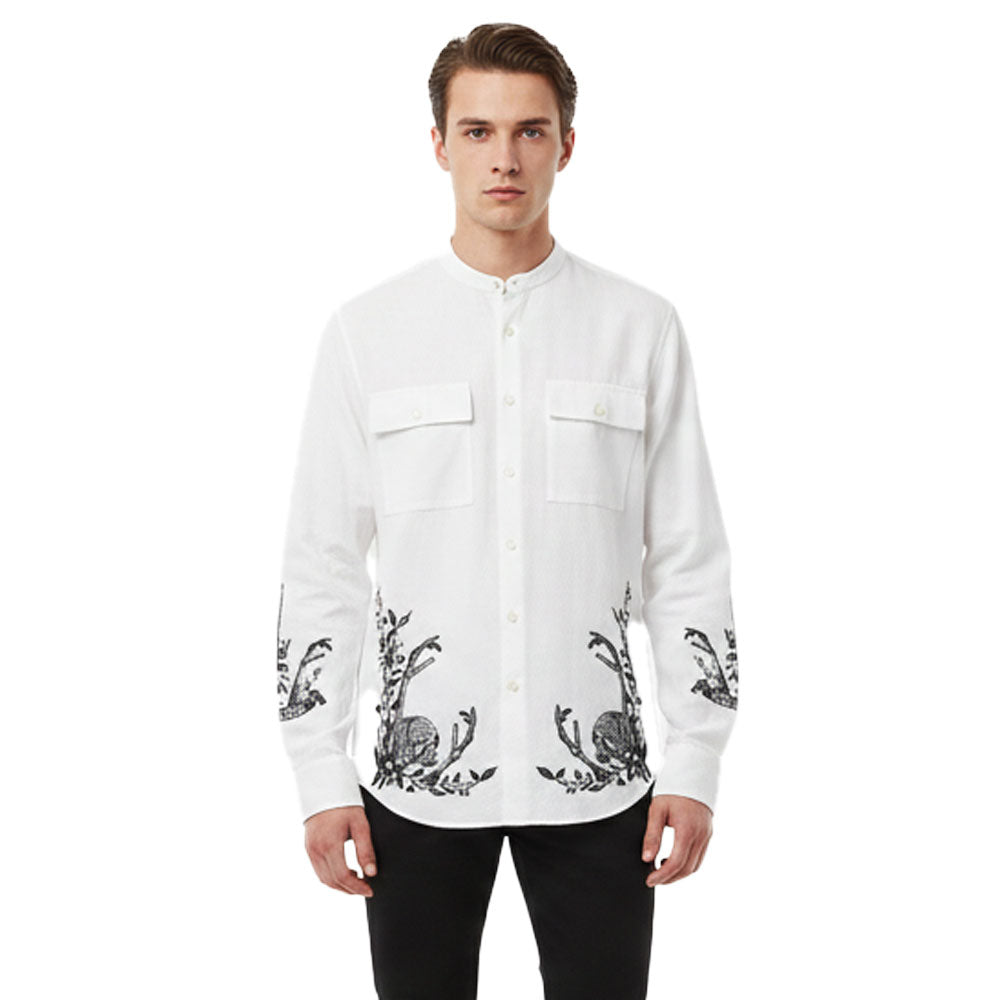 John Richmond Mens Babel Shirt In White