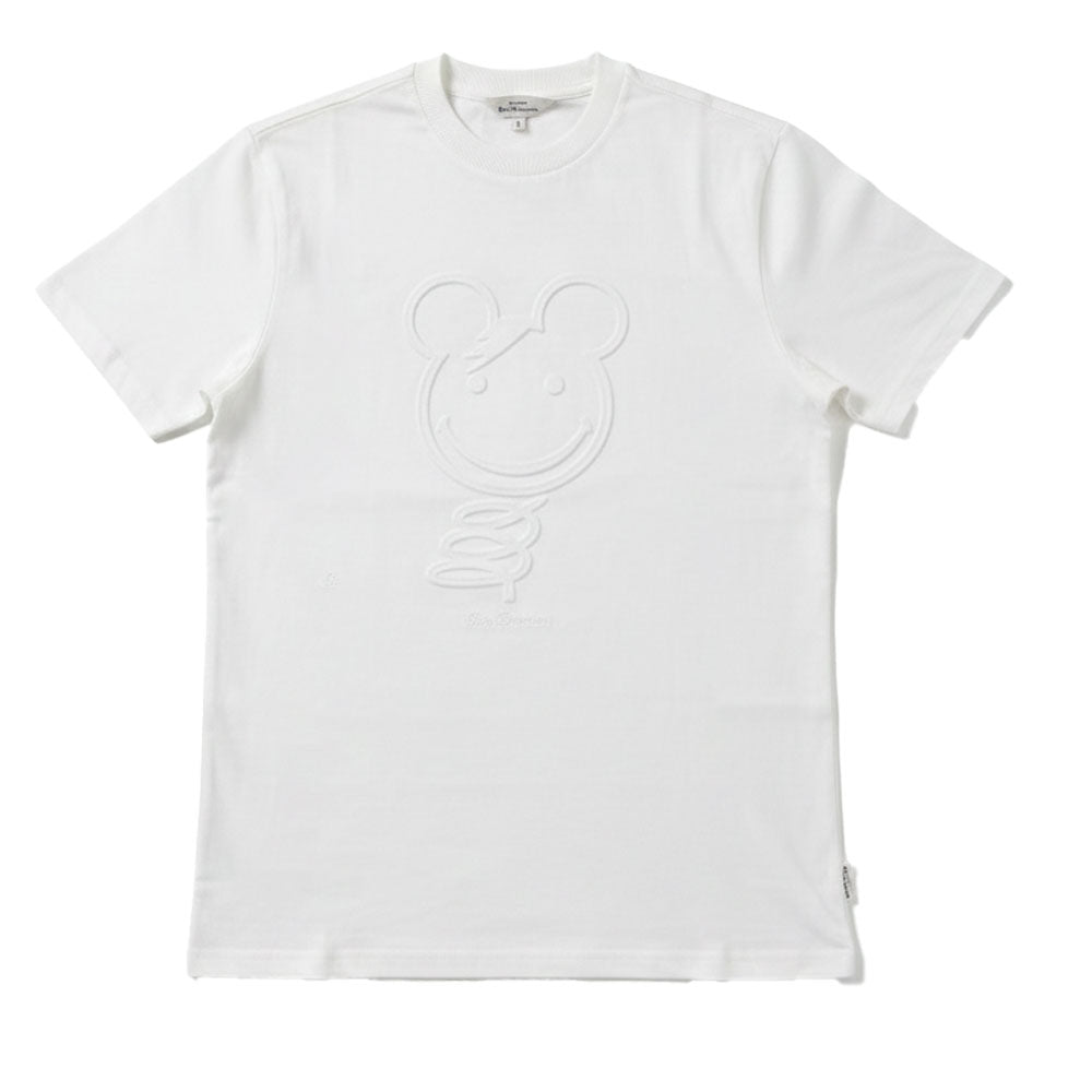 Ben Sherman Mens Embossed Bear T-Shirt In White