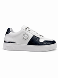 Vialli Mens Bayda Sneaker In White And Navy