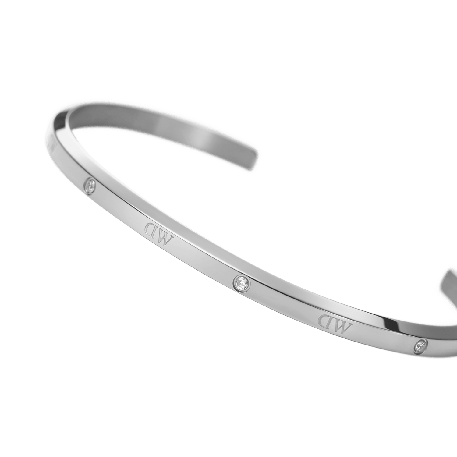 Daniel Wellington Womens Small Classic Lumine Cuff Bracelet In Silver