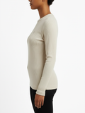 Polo Womens Mia Ribbed T-Shirt In Oatmeal