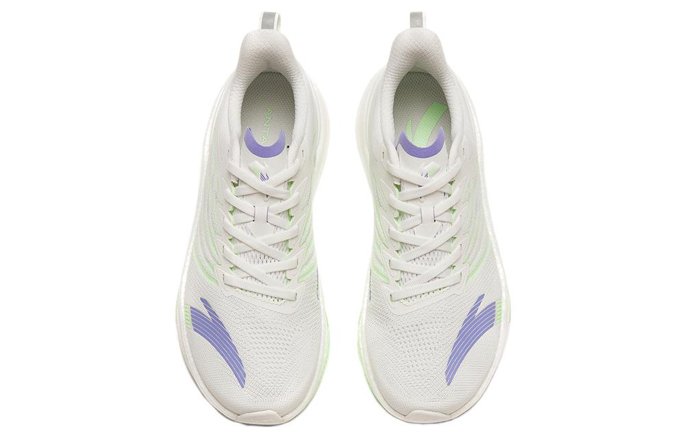 Anta Womens Running Shoes In White & Neon Green