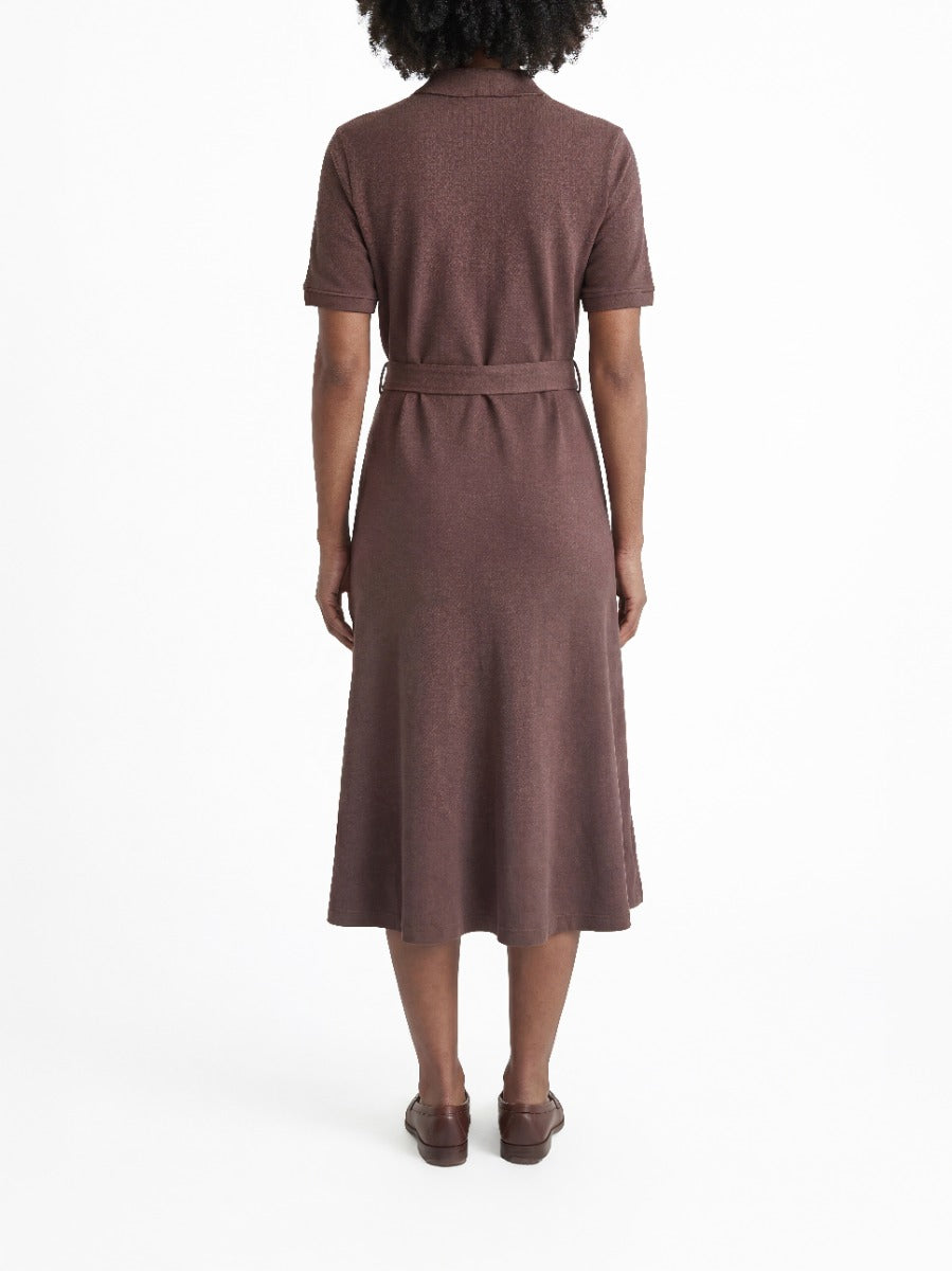Polo Womens Elizabeth Flare Short Sleev Golfer Dress In Huckleberry