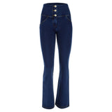 Freddy Ladies High Waist Cropped Skinny Jeans In Blue
