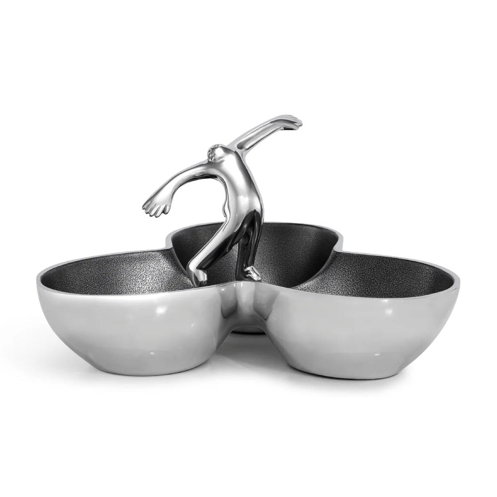Carrol Boyes Balanced Tri Bowl In Silver