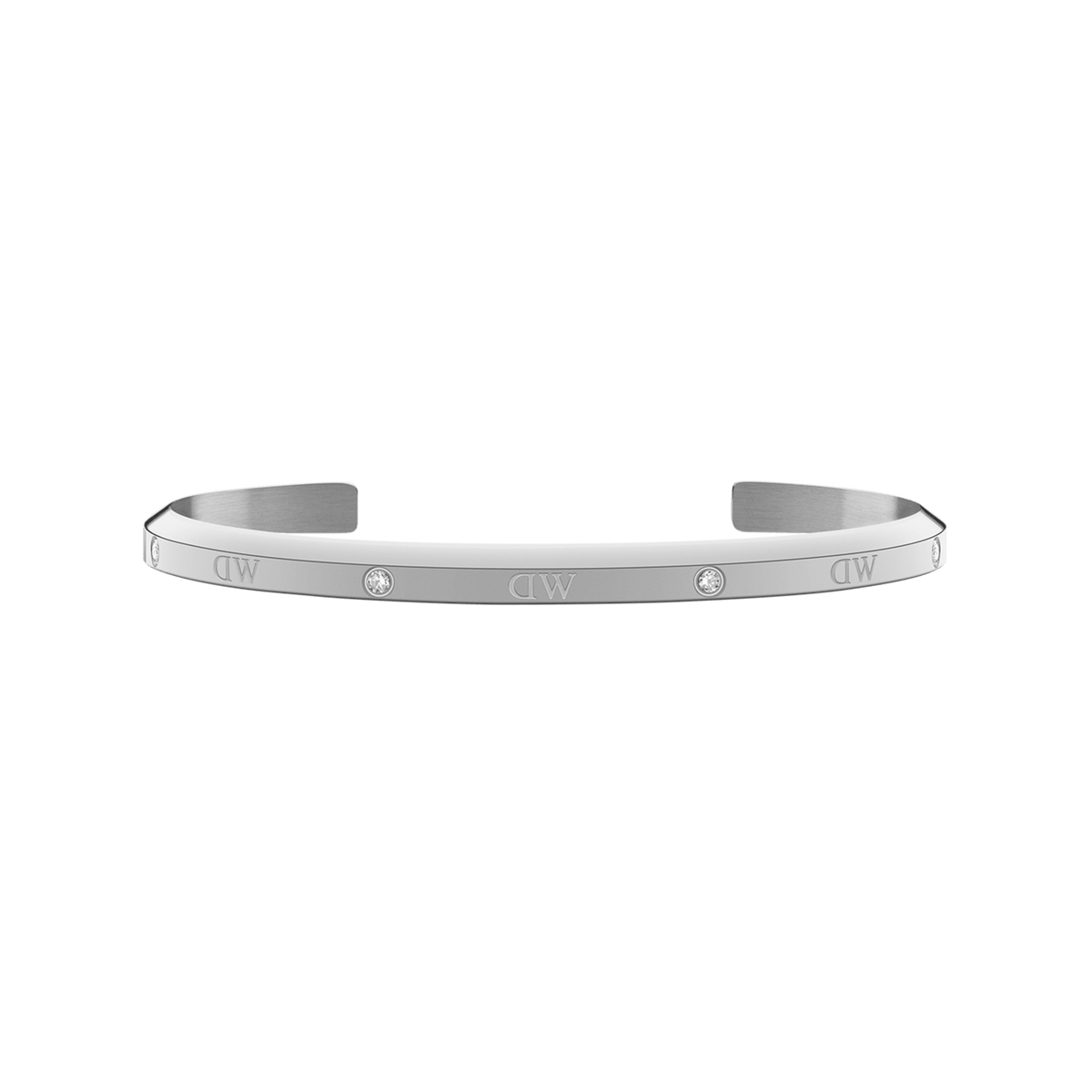 Daniel Wellington Womens Large Classic Lumine Cuff Bracelet In Silver