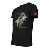 Sniper Mens Zebra T-Shirt In Black