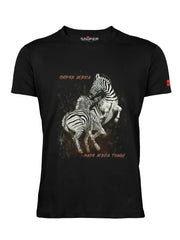 Sniper Bz Mens Zebra T-Shirt Black