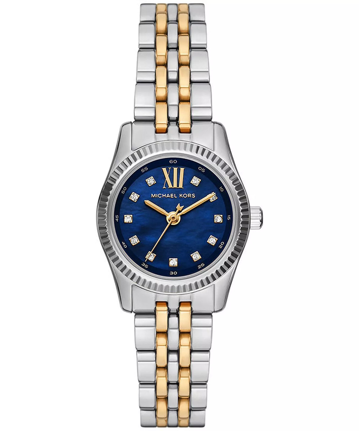 Michael Kors Ladies Lexington Two Tone Watch In Blue