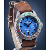 Out Of Order Mens Roma Capitale Blue Dial Leather Strap Watch In Brown