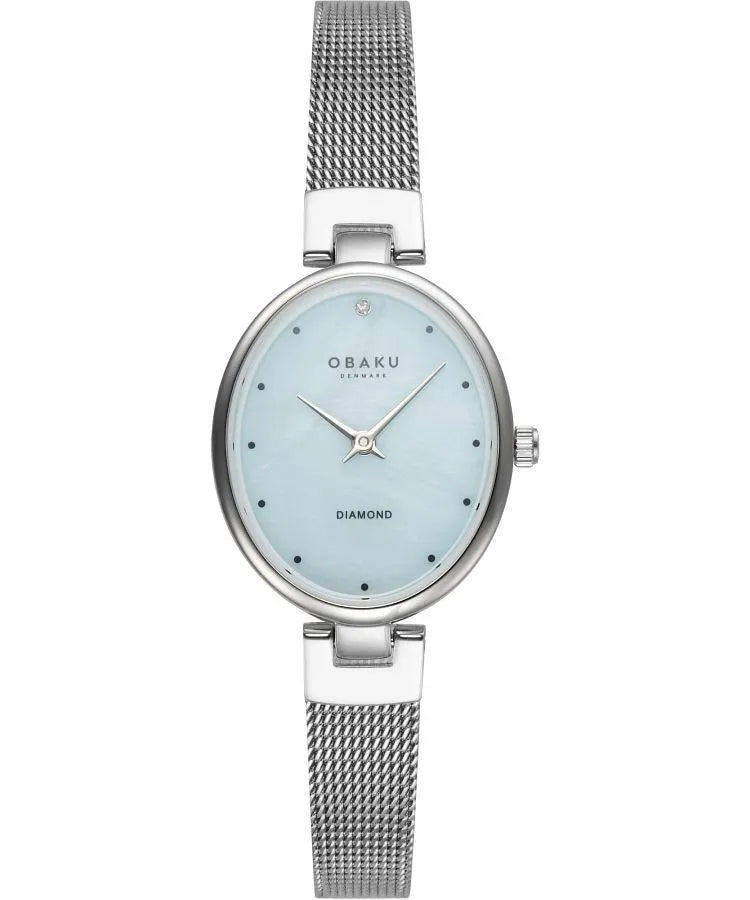 Obaku Ladies Mesh Oval Dial In Blue