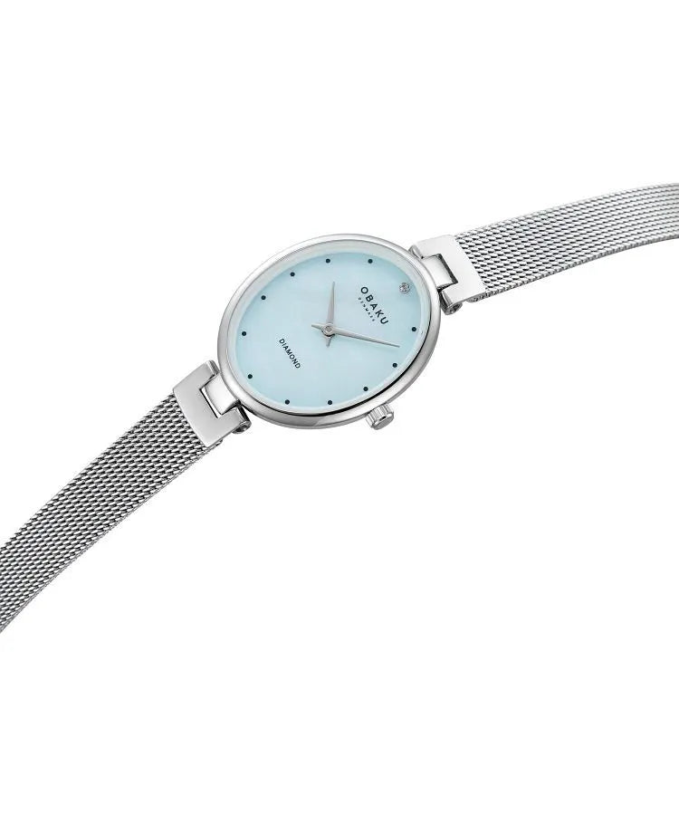 Obaku Ladies Mesh Oval Dial In Blue