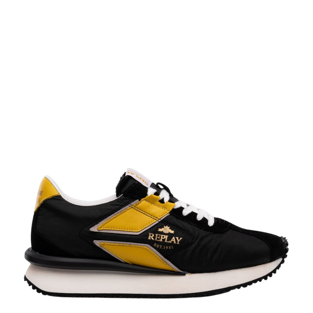 Replay Casey Nylon Sneaker  Black Yellow
