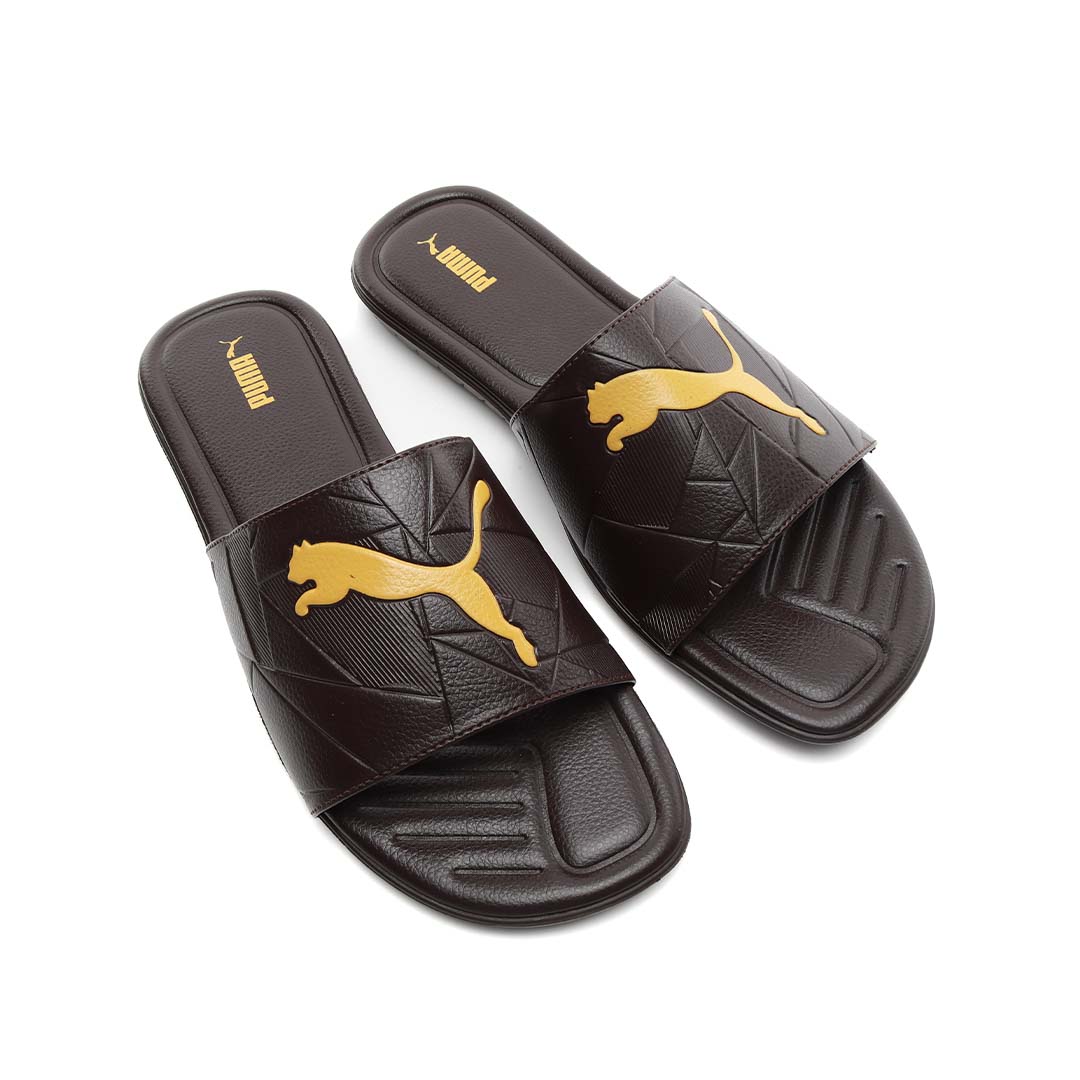 Puma Streetcat Cat Embossed Facet Slide Chocolate