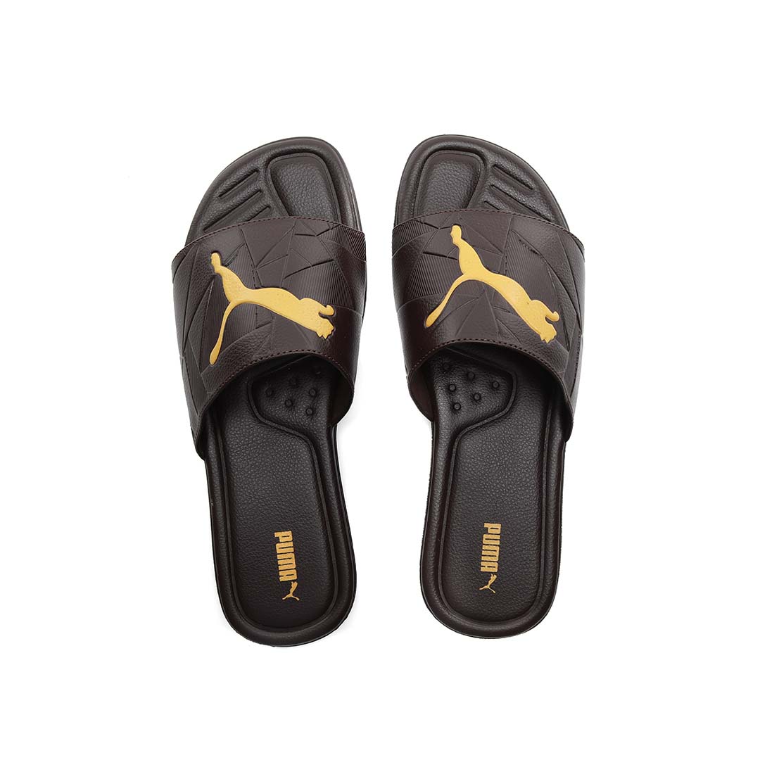 Puma Streetcat Cat Embossed Facet Slide Chocolate