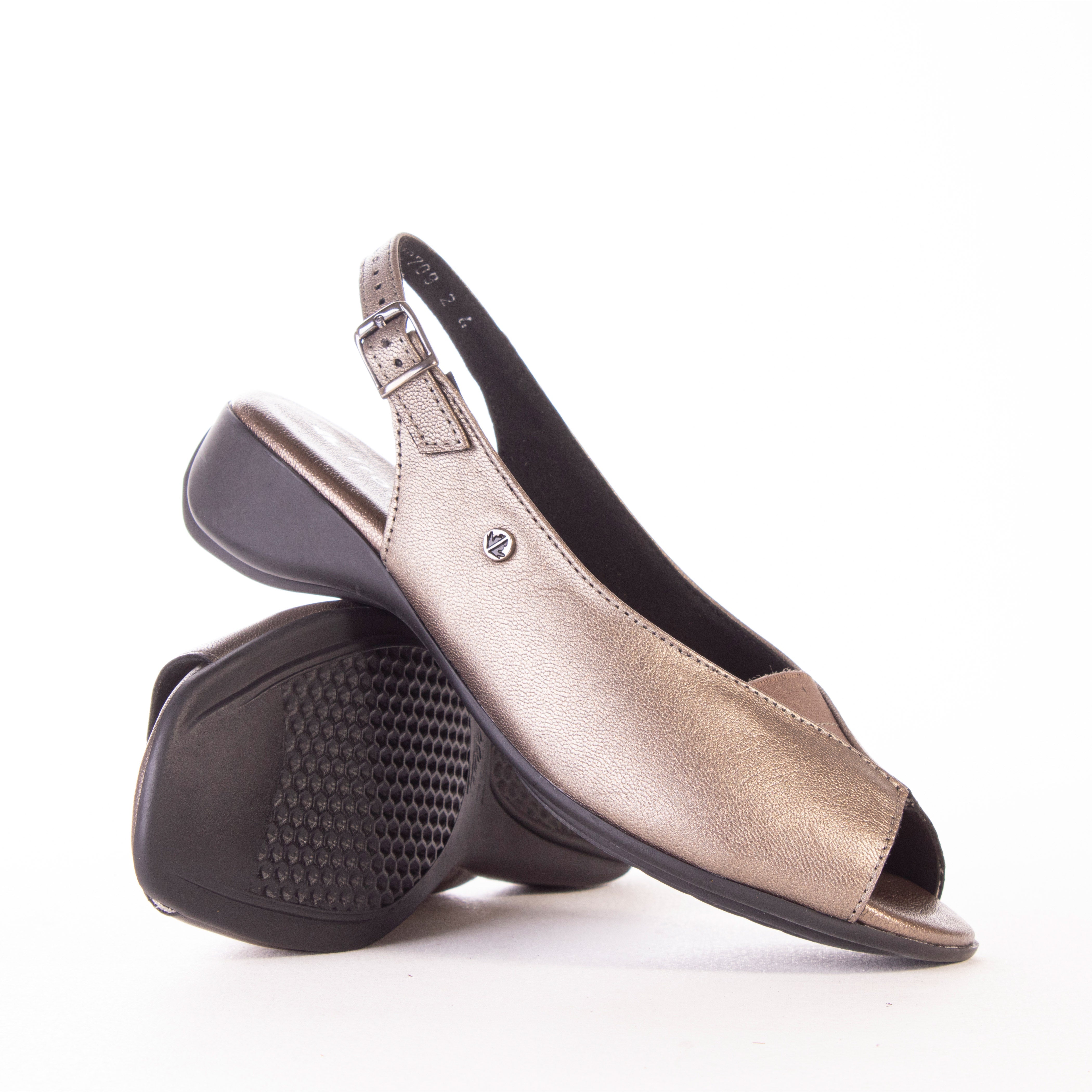 Froggie Shoes Open Toe Slingback Sandal in Black - 10345
