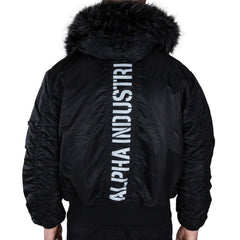 Alpha 113145 Mens Hooded Custom Jacket Black