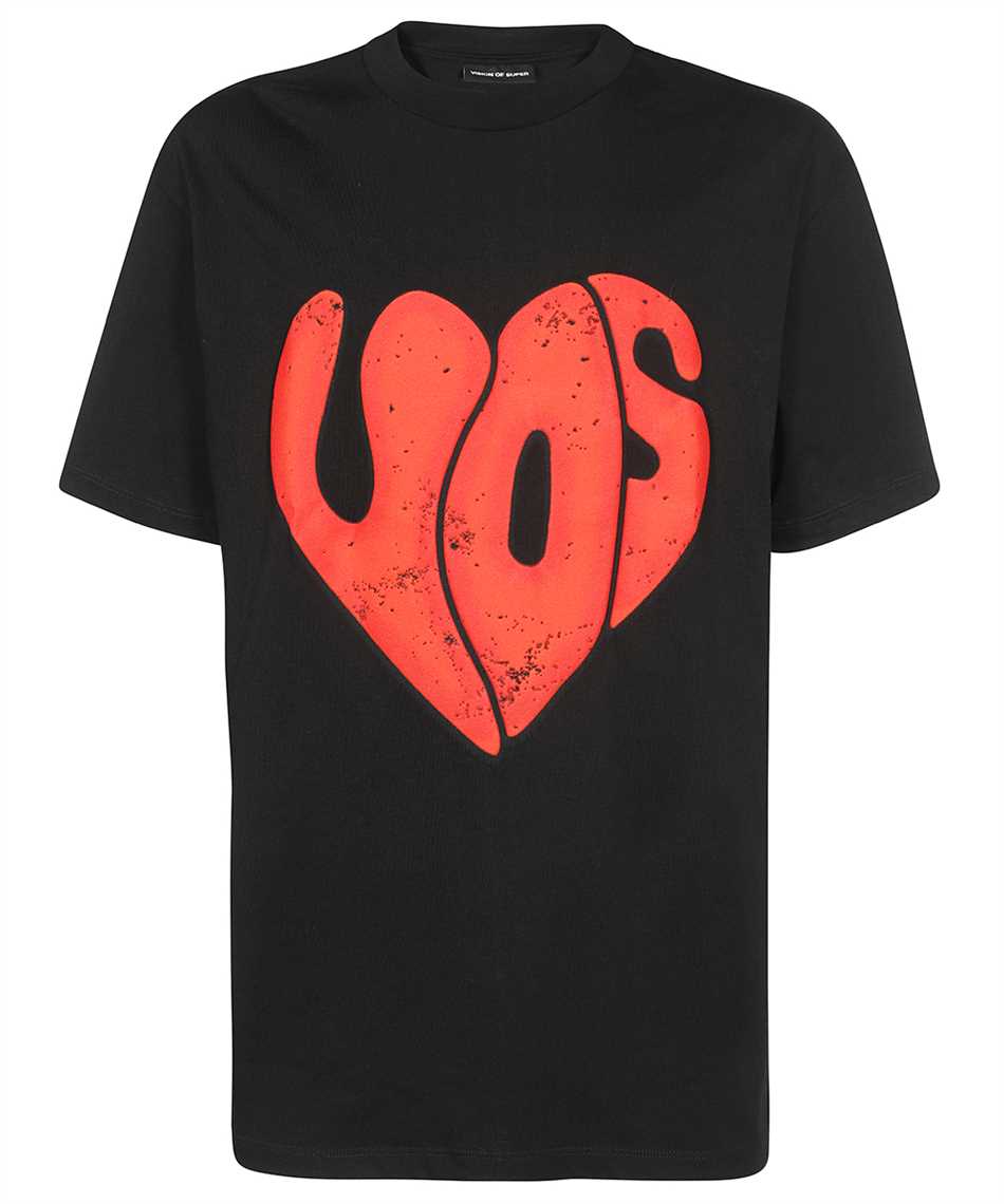 Vision Of Super Vs00596 Tshirt With Puffy Print Black