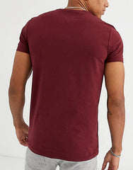 Tommy Hilfiger Mw10800 Msw Stretch Slim Fit Tee  Burgandy