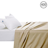 Egyptian Cotton Co T400 Flat Sheet Super King Oxf Stone