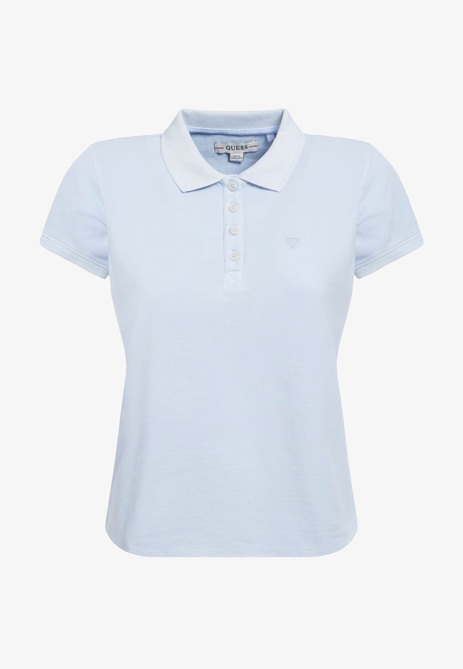 Guess Lds Es Logo Pique Polo Blue