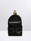 Off White Quote Nylon Backpack Black