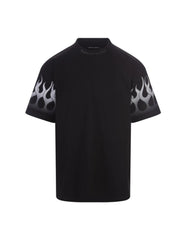 Vision Of Super Vs00756/473 Tshirt With Flames Black