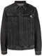 Karl Lagerfeld Ikonik Logo-Patch Denim Jacket In Grey