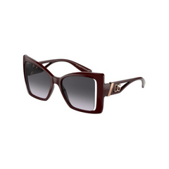 DOLCE & GABBANA WOMENS (6141 32858G55) BORDEAUX GREY SUNGLASSES