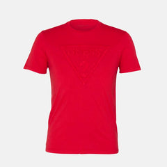Guess Ss Embroidery Logo Tee Red