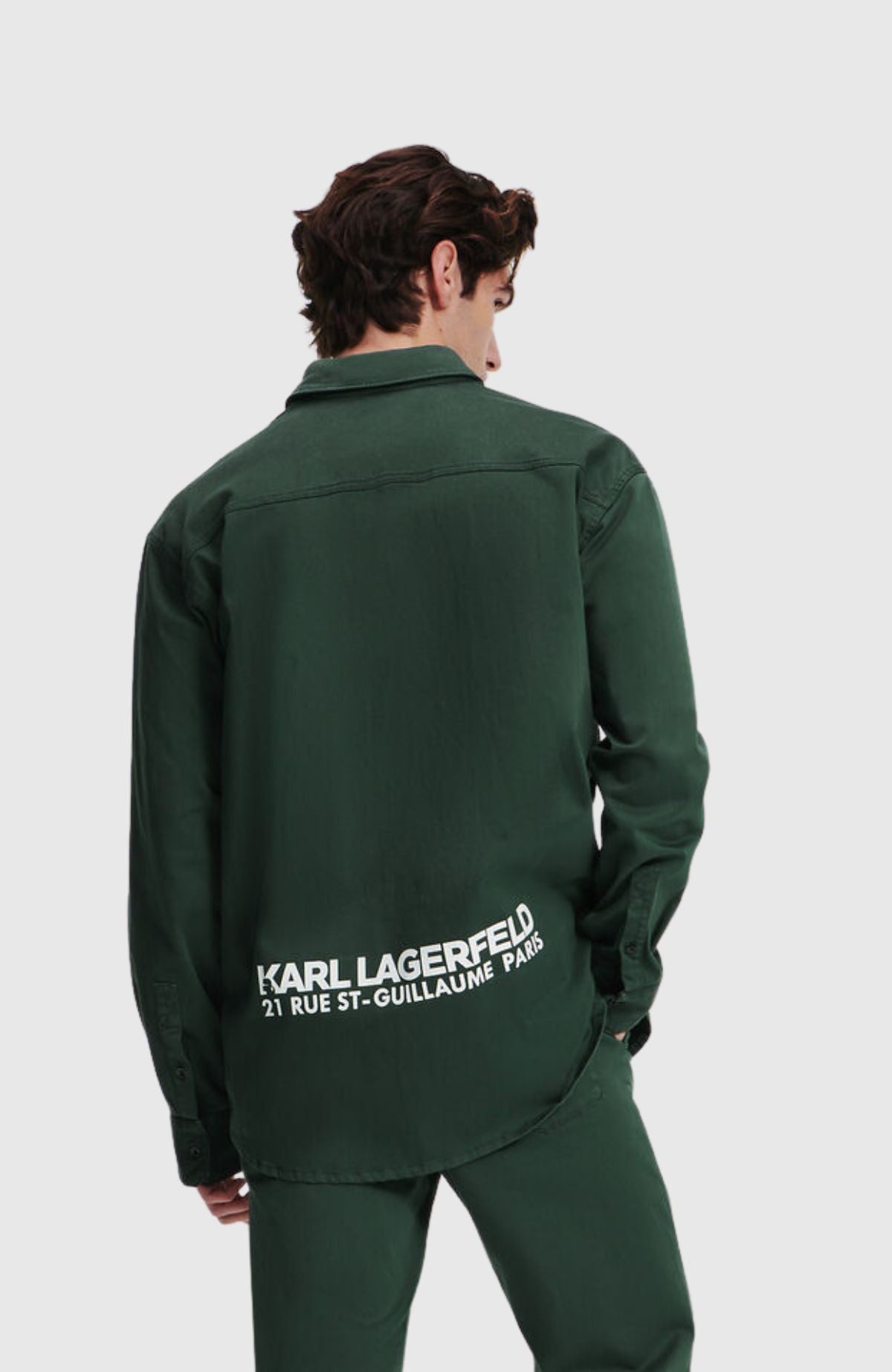 Karl Lagerfeld 235M1604 Rsg Washed Shirt Green