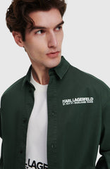Karl Lagerfeld 235M1604 Rsg Washed Shirt Green
