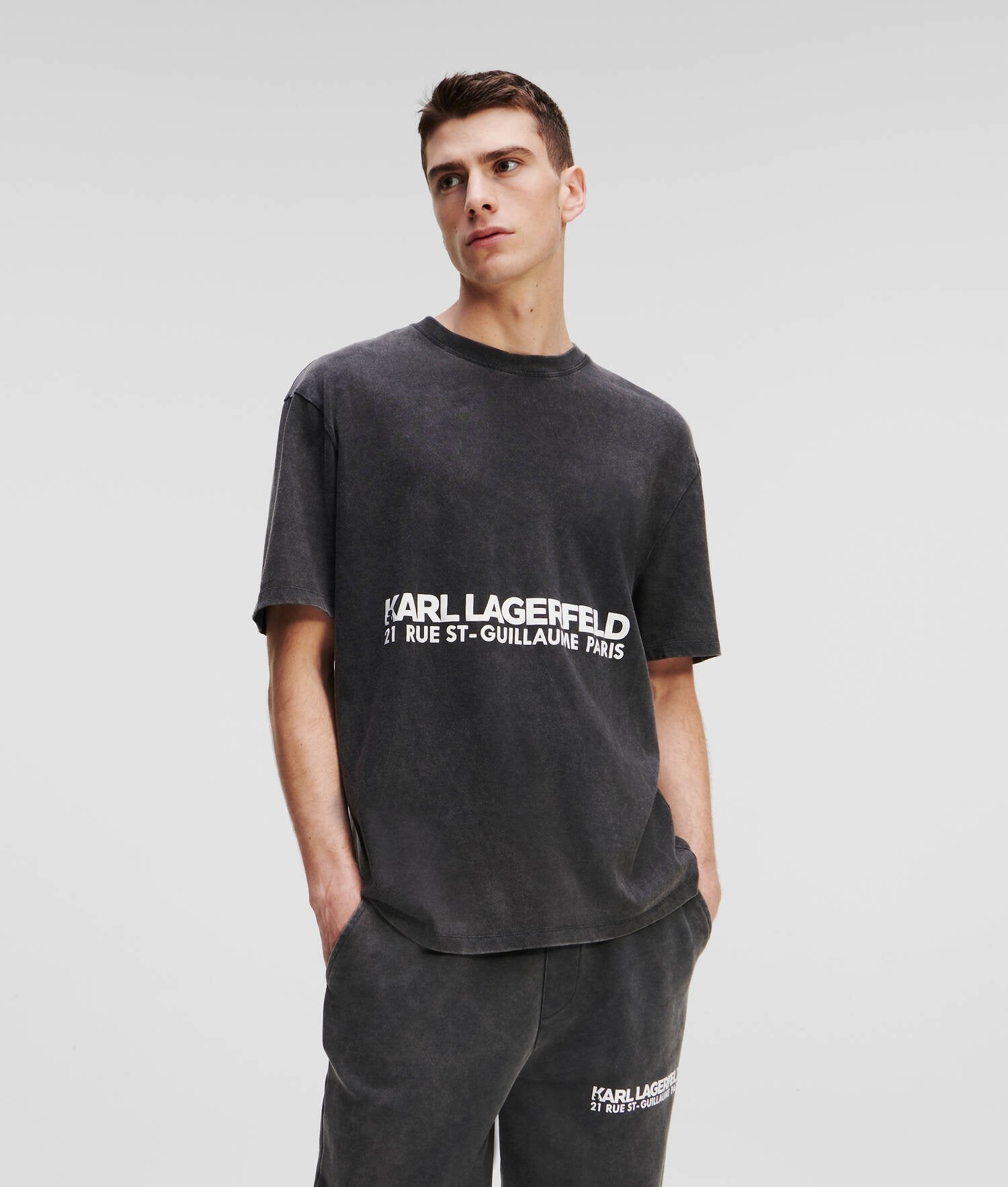 Karl Lagerfeld 235M1713 Rsg Washed T-Shirt Black