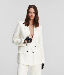 Karl Lagerfeld 235W1408 Logo Tailored Blazer  Off White