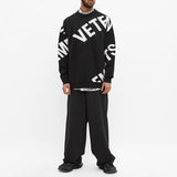 Vetements Intarsia-Logo Crewneck Knit Sweater
