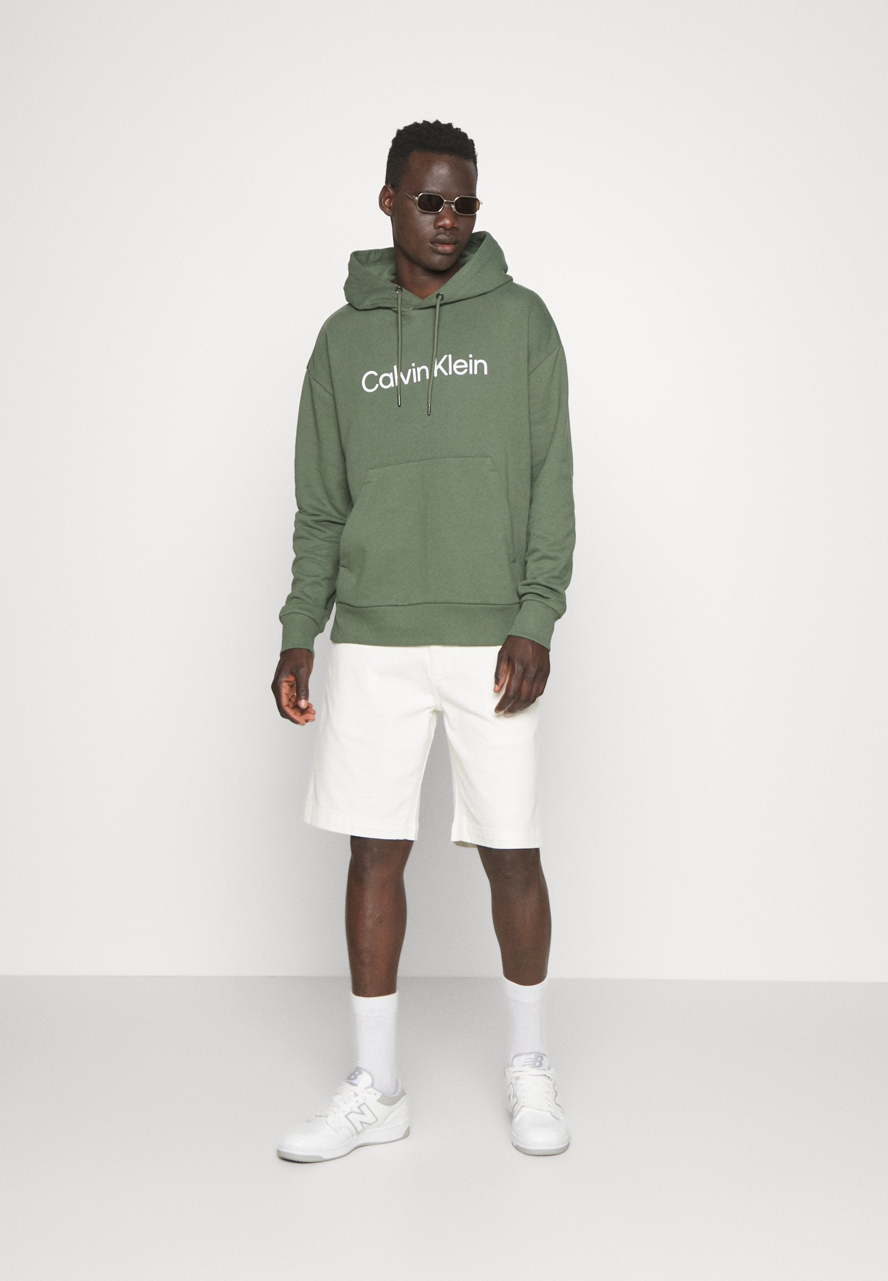 Calvin Klein K111345 Msw Hero Logo Comfort Hoodie Dark Green