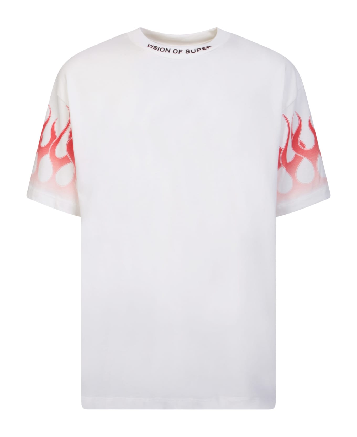 Vision Of Super Vs00756/473 Tshirt With Flames White