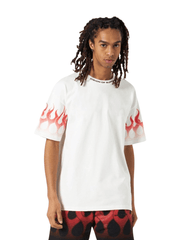 Vision Of Super Vs00756/473 Tshirt With Flames White