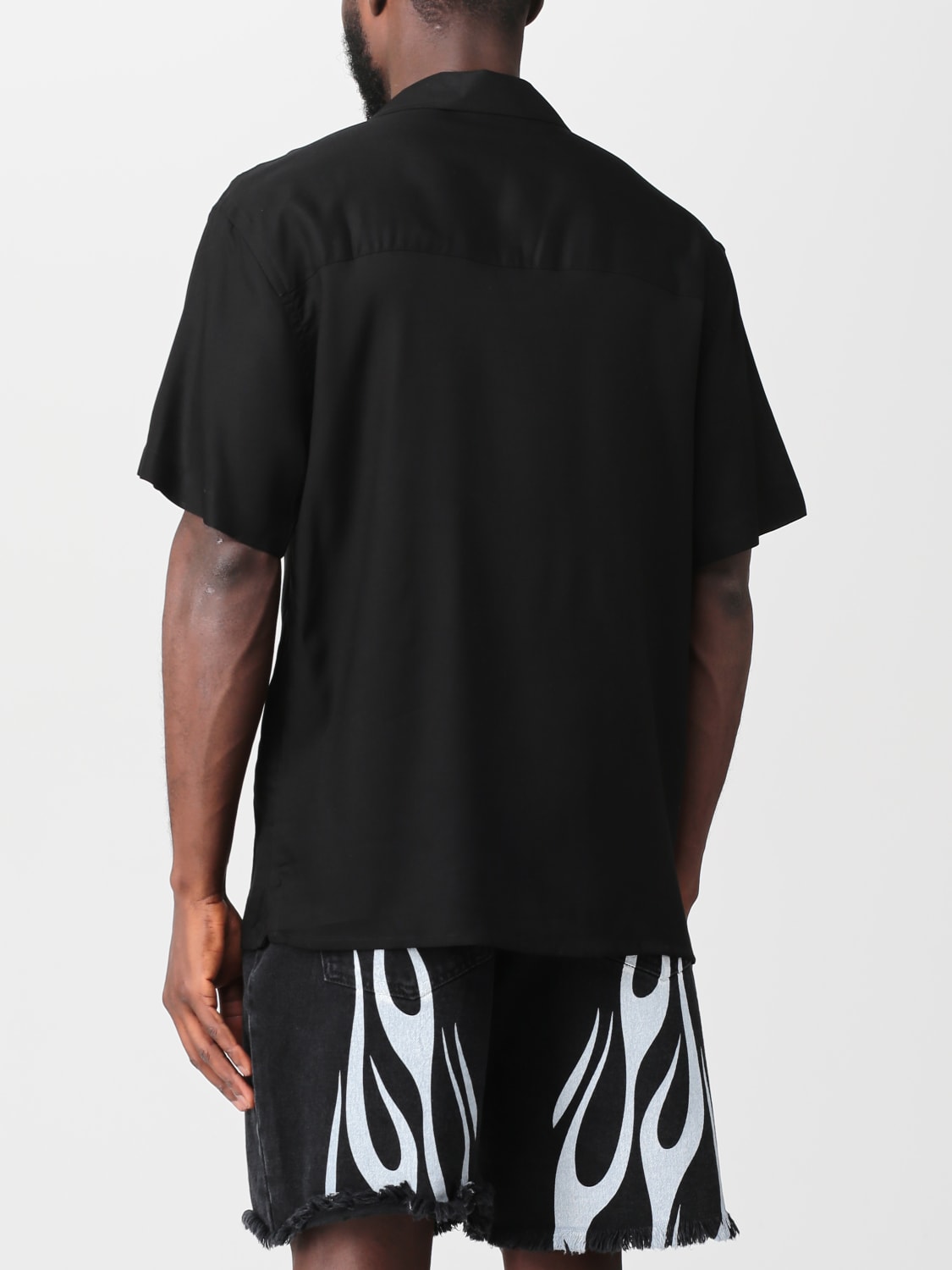 Vision Of Super Vs00506 Shirt With Grey Flames Black