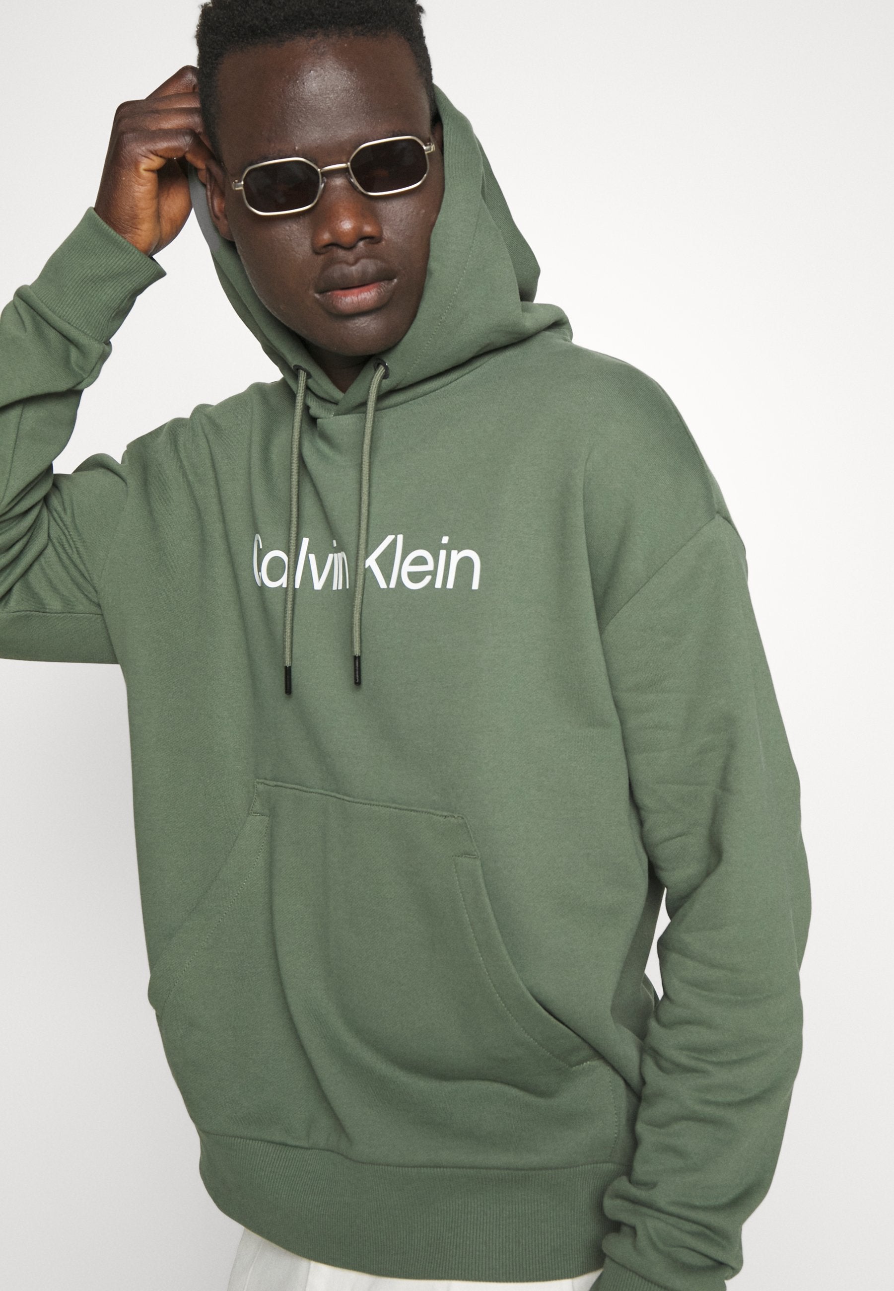 Calvin Klein K111345 Msw Hero Logo Comfort Hoodie Dark Green