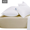 Egyptian Cotton Co 400 Thread Fitted Sheet Stone