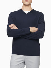 Calvin Klein Msw Merino Vneck Sweater Navy
