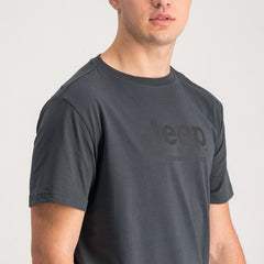 Jeep M Jeep Logo Print Tee Jmic23211 Charcoal