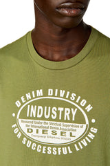 Diesel A103770Grai Mens T-Shirt Olive